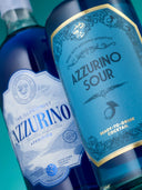 Azzurino Sour - Label Angled Close-Up with The Illusionist Azzurino Aperitivo
